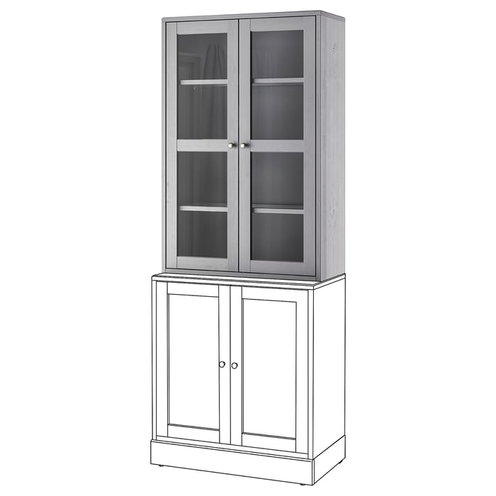 HAVSTA Vitrine, grau, 81x35x123 cm IKEA Deutschland