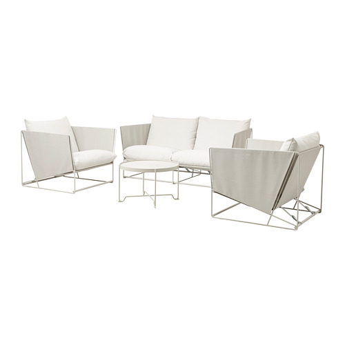 HAVSTEN 4er-Sitzgruppe innen/außen - beige - IKEA