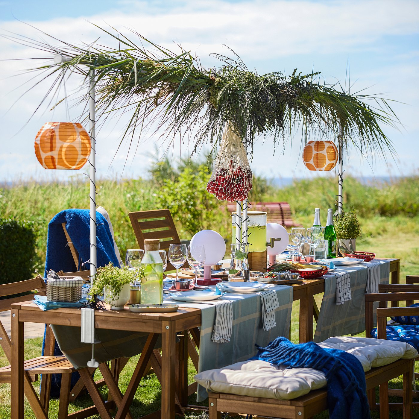 Thumbnail - IKEA HELGEÖ Dekostange für Tisch weiß verstellbar/für draußen drinnen