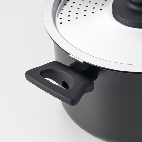 HEMLAGAD Topf mit Deckel, schwarz. Hol es dir noch heute - IKEA Deutschland