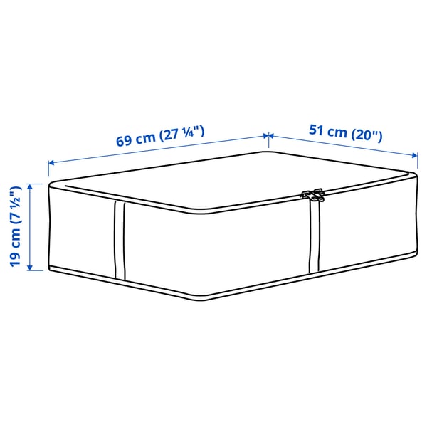 HEMMAFIXARE Aufbewahrungstasche, weiß/grau, 69x51x19 cm - IKEA Deutschland