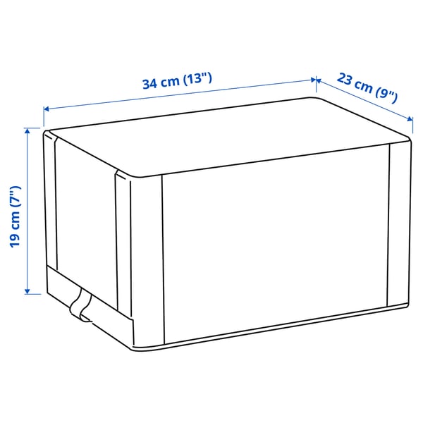 HEMMAFIXARE Schuhbox, Stoff gestreift/weiß/grau, 23x34x19 cm - IKEA  Deutschland