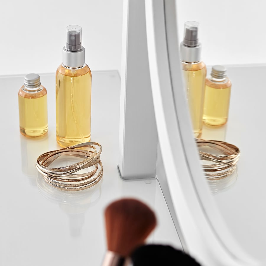 HEMNES Frisiertisch mit Spiegel, weiß gebeizt, 110x45 cm IKEA Deutschland