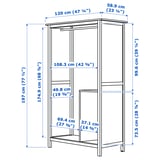 Abbildung mit Maßen für das Produkt: HEMNES.
