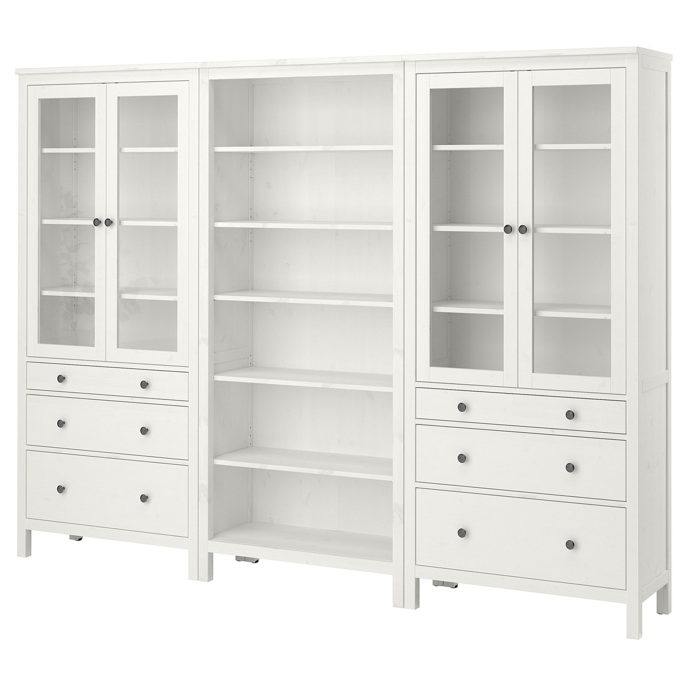 Hemnes Aufbewkomb Turen Schubladen Weiss Gebeizt Ikea Deutschland