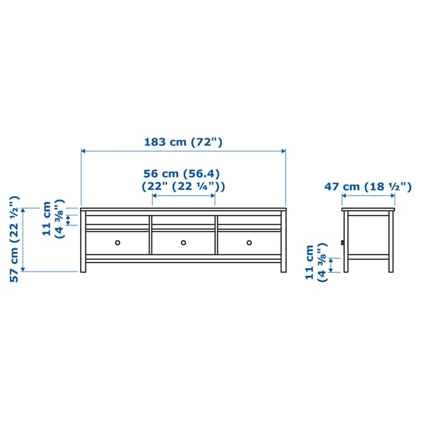 Hemnes Tv Bank Schwarzbraun Ikea Deutschland