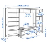 Abbildung mit Maßen für das Produkt: HEMNES.