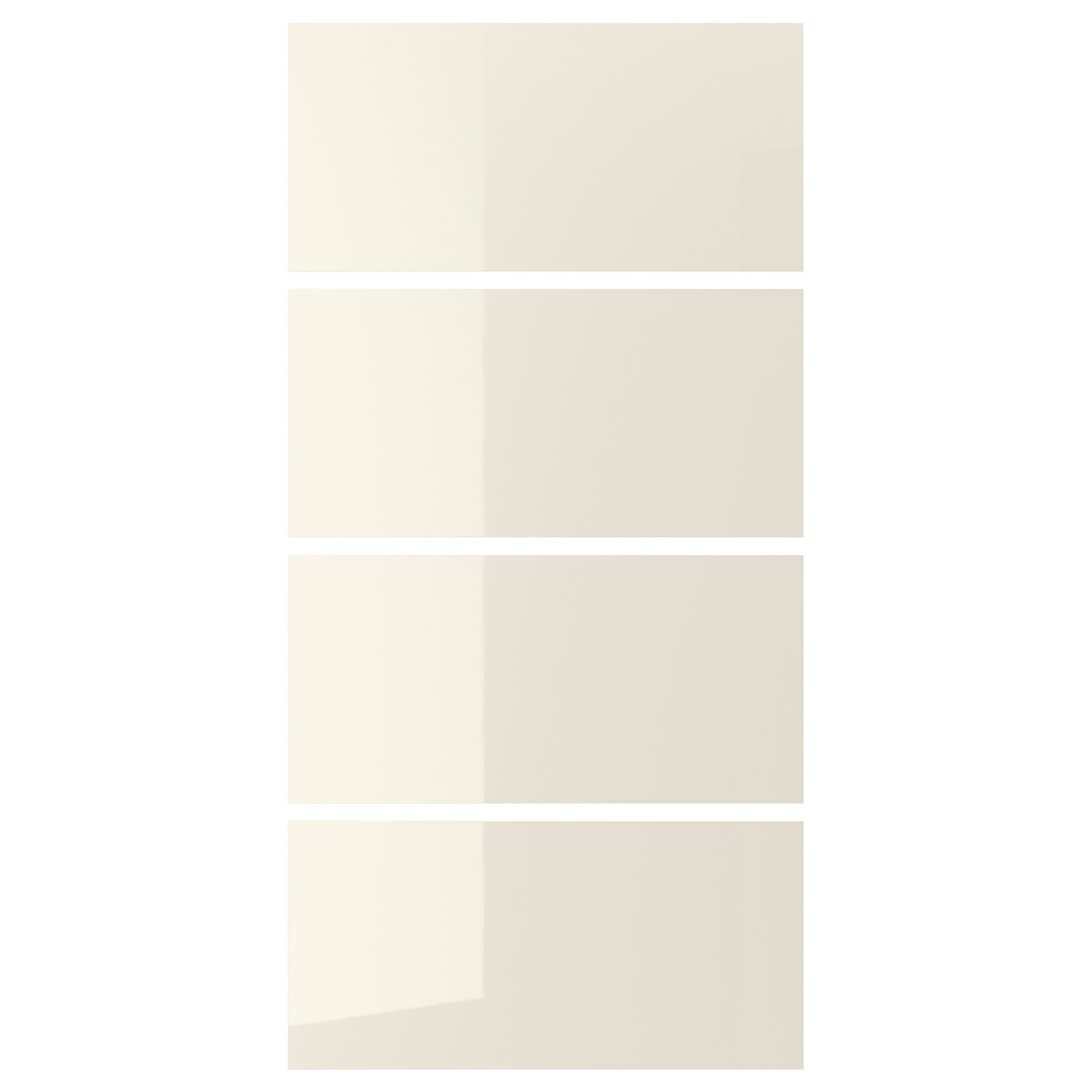 HOKKSUND 4 Paneele f Schiebetürrahmen - Hochglanz hellbeige 100x201 cm