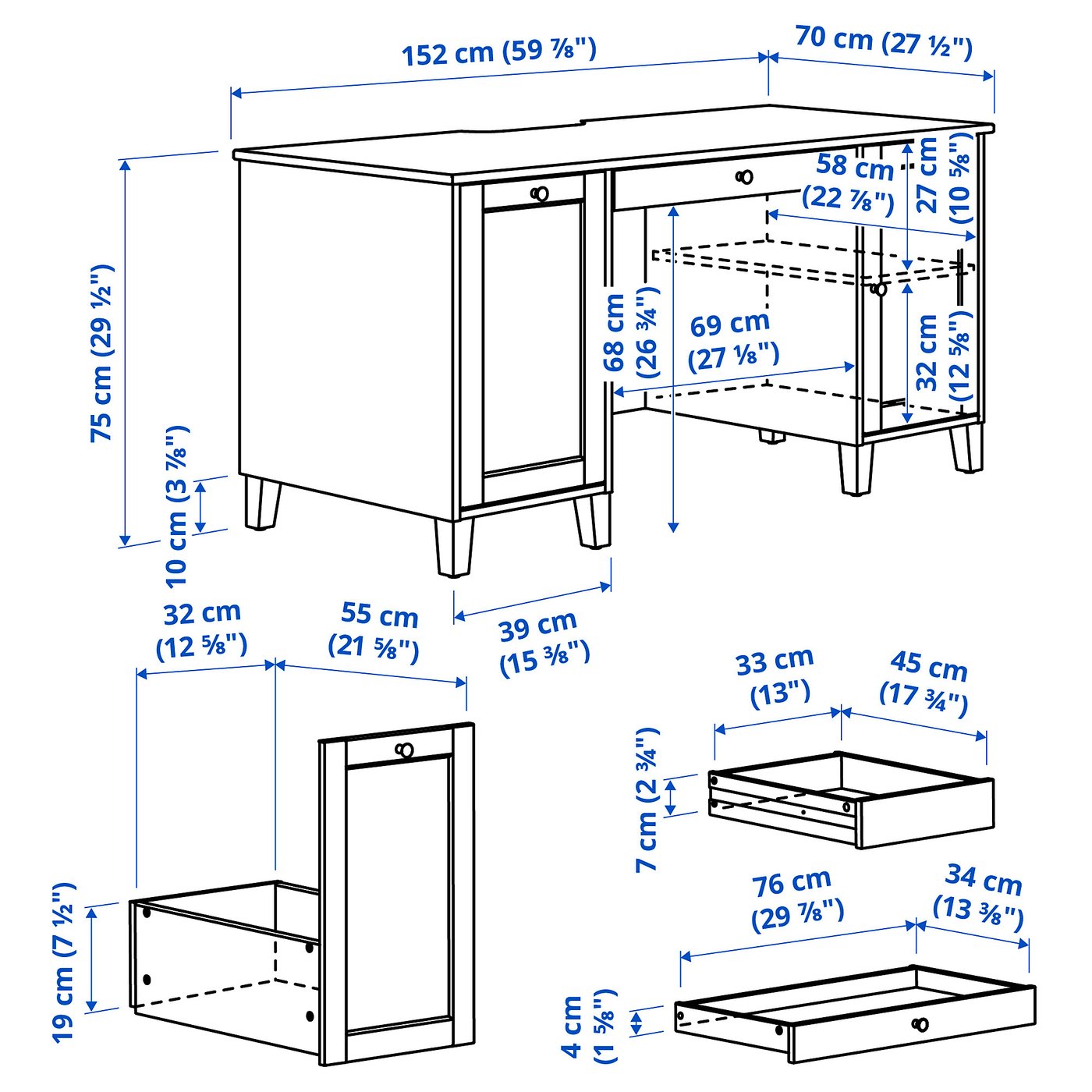 Thumbnail - IKEA IDANÄS Schreibtisch weiß