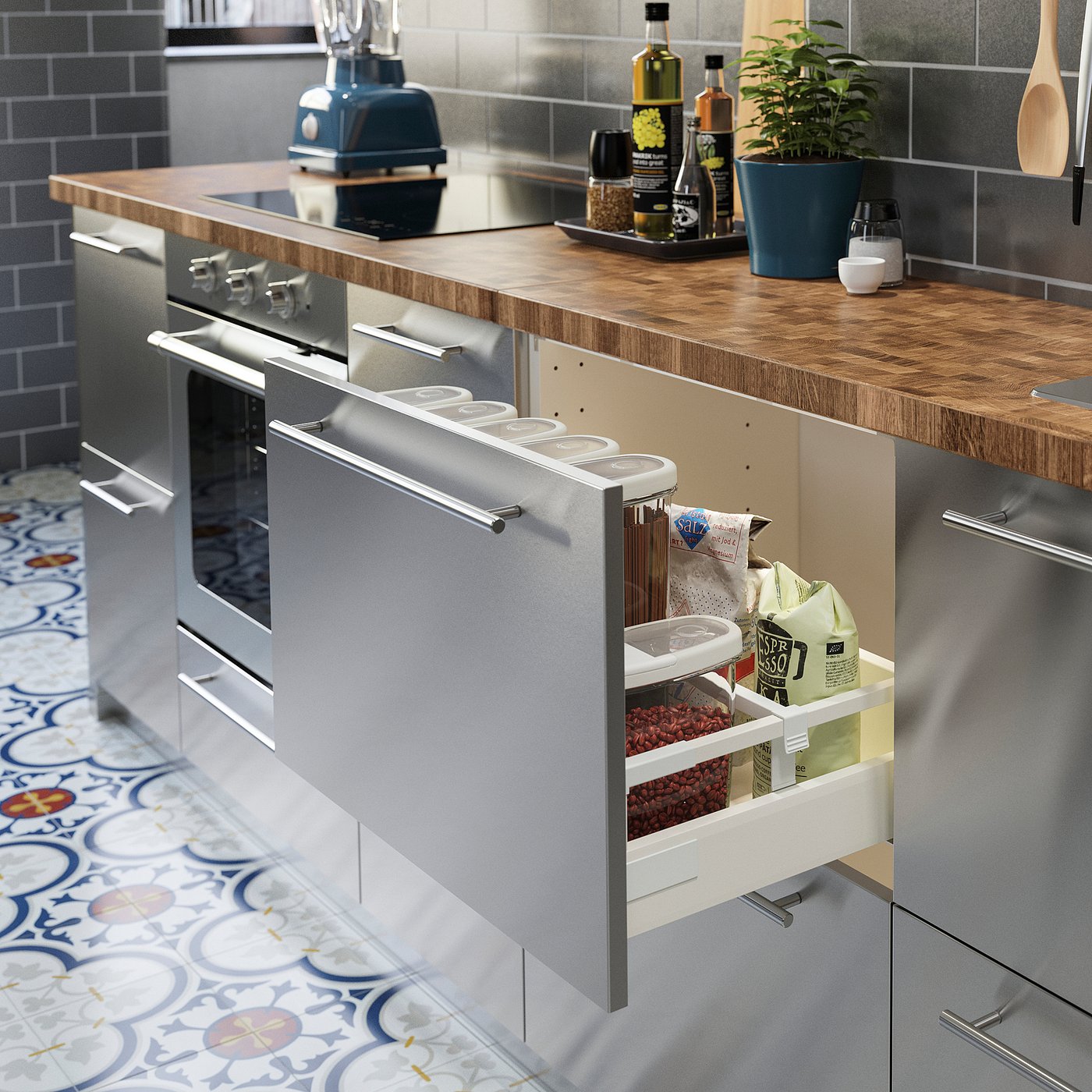 Thumbnail - IKEA 365+ Vorratsbehälter mit Deckel transparent/weiß 1.3 l