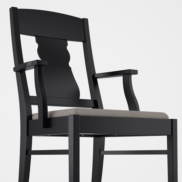 INGATORP Armlehnstuhl - schwarz, Nolhaga graubeige grau/beige - IKEA Deutschland