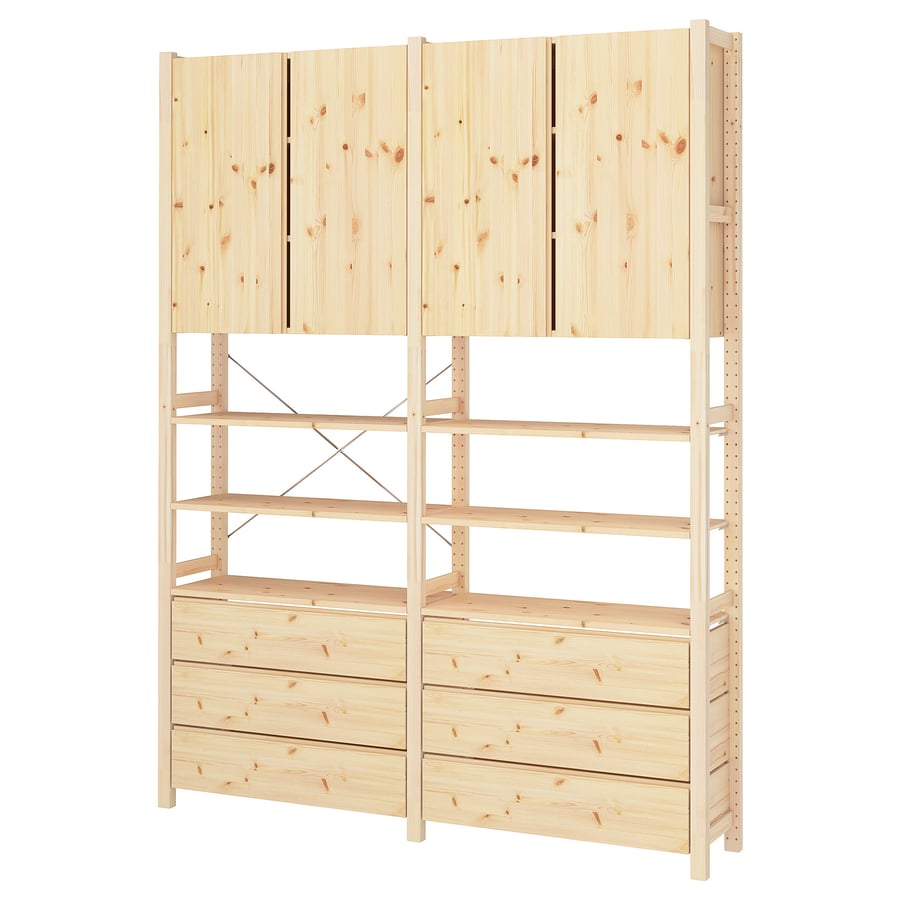 IVAR Regal Mit Schr nken Schubladen Kiefer 174x30x226 Cm IKEA ivar-regal-mit-schr-nken-schubladen-kiefer-174x30x226-cm-ikea