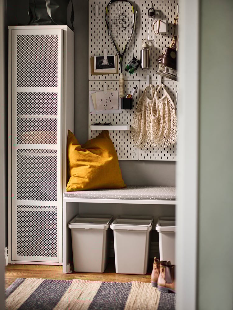 IVAR Schrank mit Tür, weiß Netz, 40x160 cm IKEA Deutschland