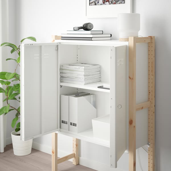 IVAR Schrank mit Türen - Kiefer/weiß - IKEA Deutschland