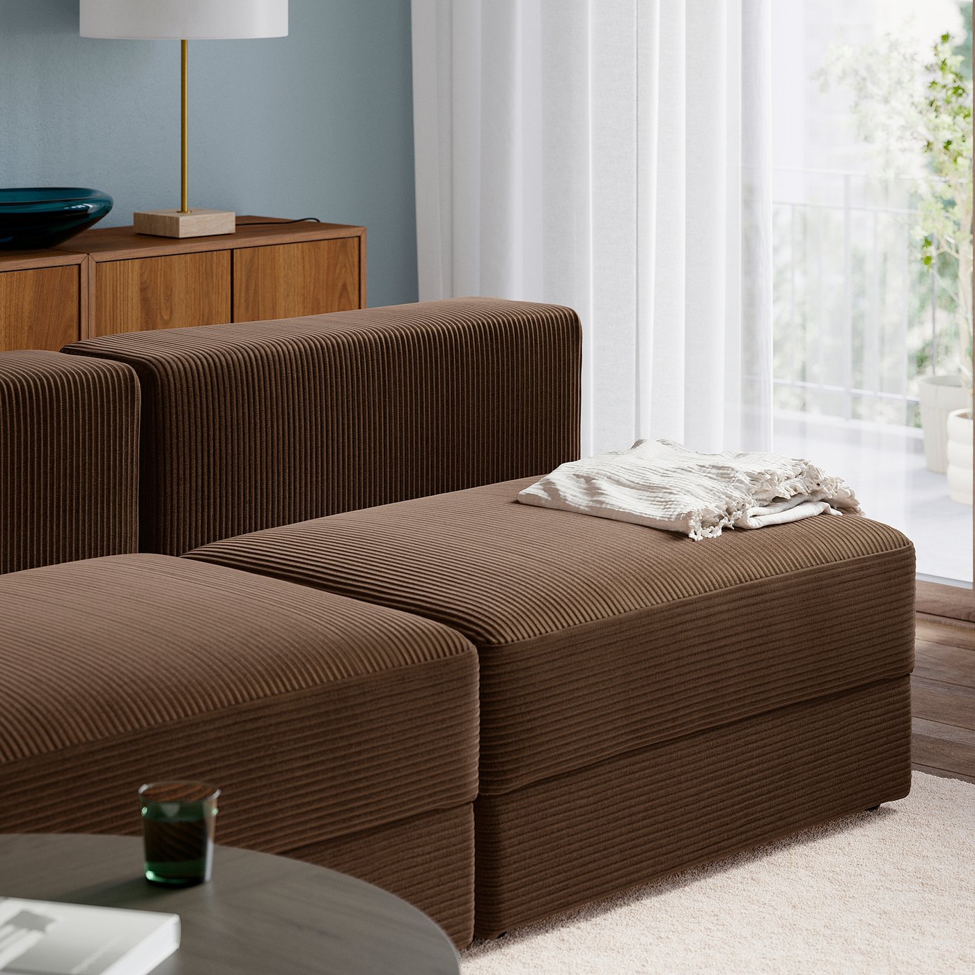 Thumbnail - IKEA JÄTTEBO 4,5er-Sitzelement Samsala dunkelbraun Samsala dunkelbraun