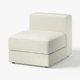 JÄTTEBO Eckstuhl, hellbeige, weiches recyceltes Polyester, modernes minimalistisches Design, klare Linien.