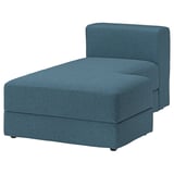 Türkisfarbenes JÄTTEBO Ecksofa mit Bouclé-Stoff, rechtwinkliger Form, hoher Rückenlehne, gepolsterter Sitz.