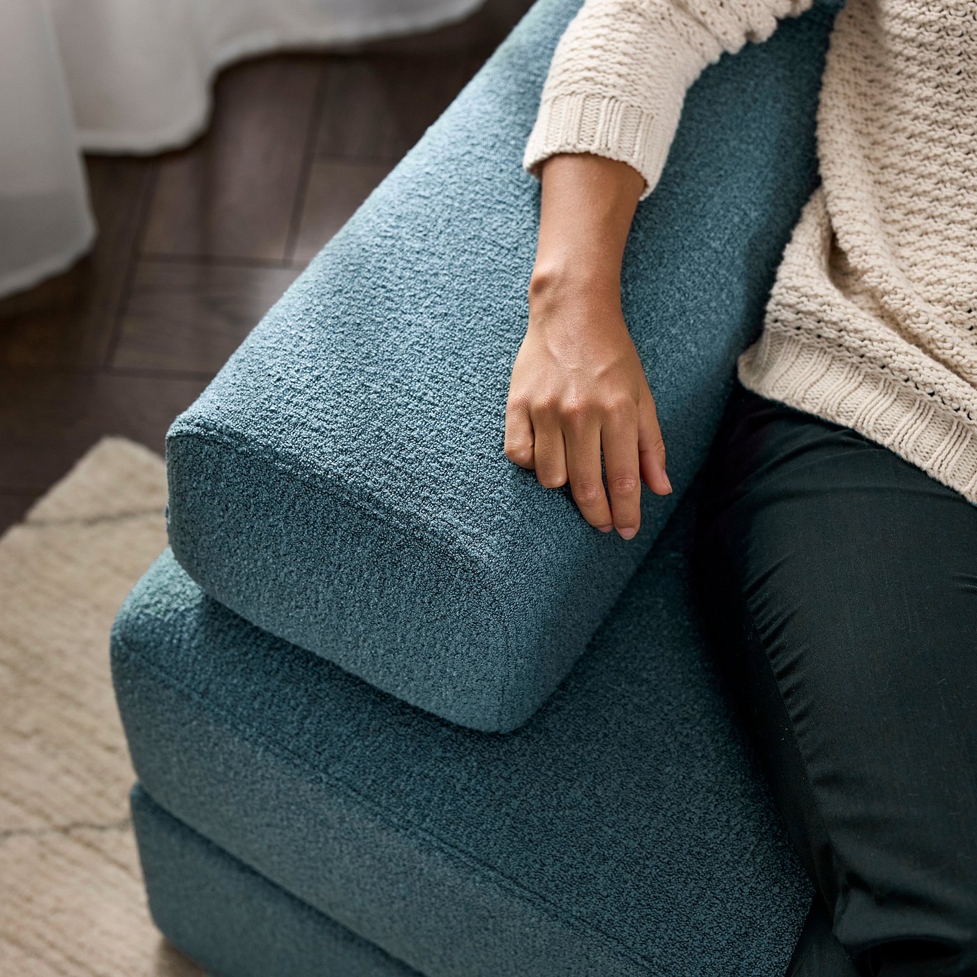 Thumbnail - IKEA JÄTTEBO Nackenkissen Axvall dunkel graublau Axvall dunkel graublau