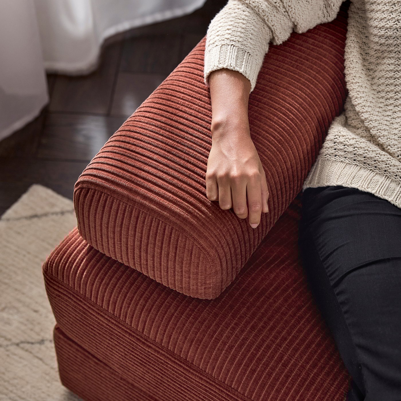 Thumbnail - IKEA JÄTTEBO Nackenkissen Samsala braunrot Samsala braunrot