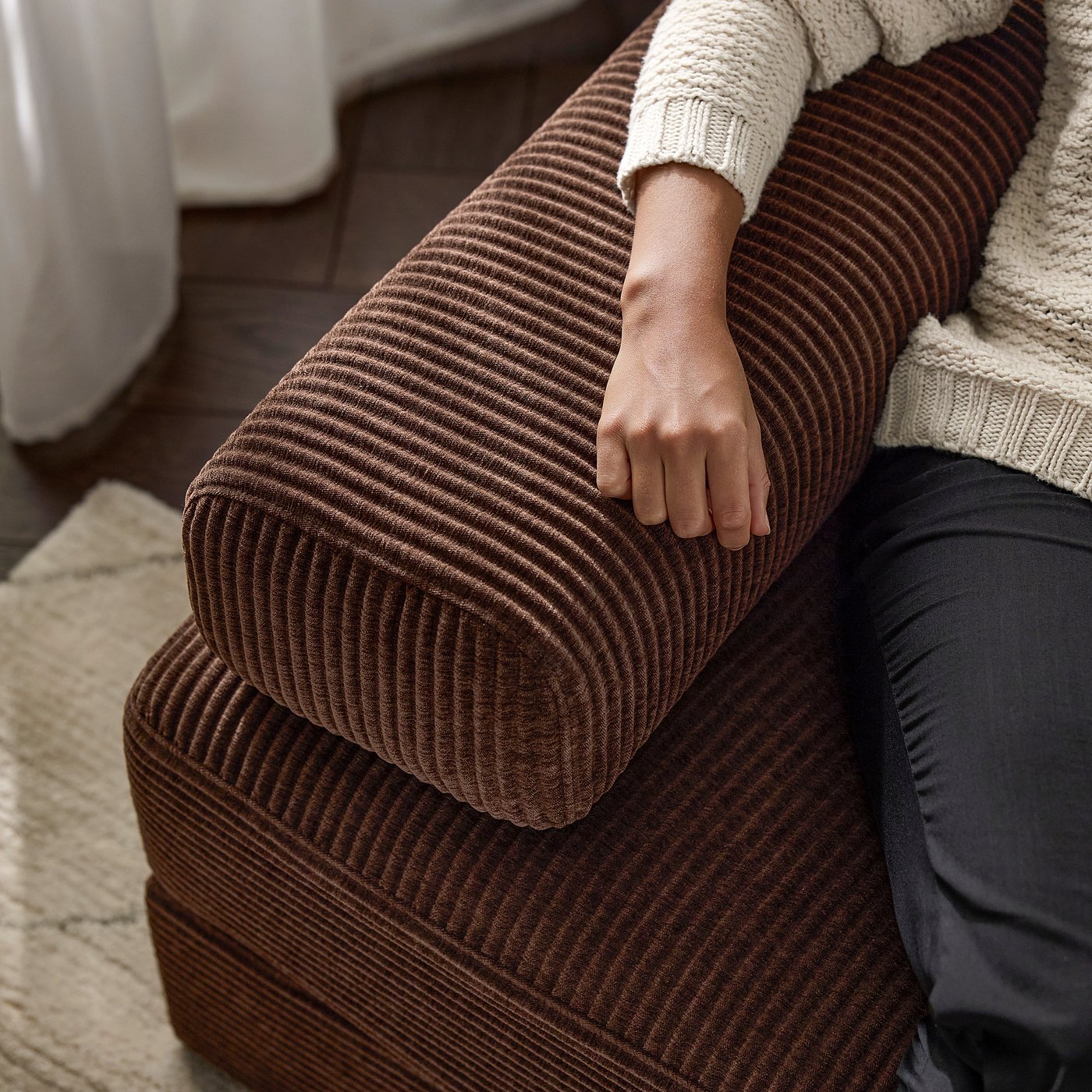 Thumbnail - IKEA JÄTTEBO Nackenkissen Samsala dunkelbraun Samsala dunkelbraun