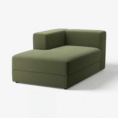 JÄTTEBO salbeigrünes moduläres Sofa, schlankes Design, gepolsterte Chaiselongue, praktischer Stauraum.