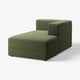 JÄTTEBO moduläres Sofa, olivgrün, weiches Korduroy, L-förmiges Design, mit Stauraum.