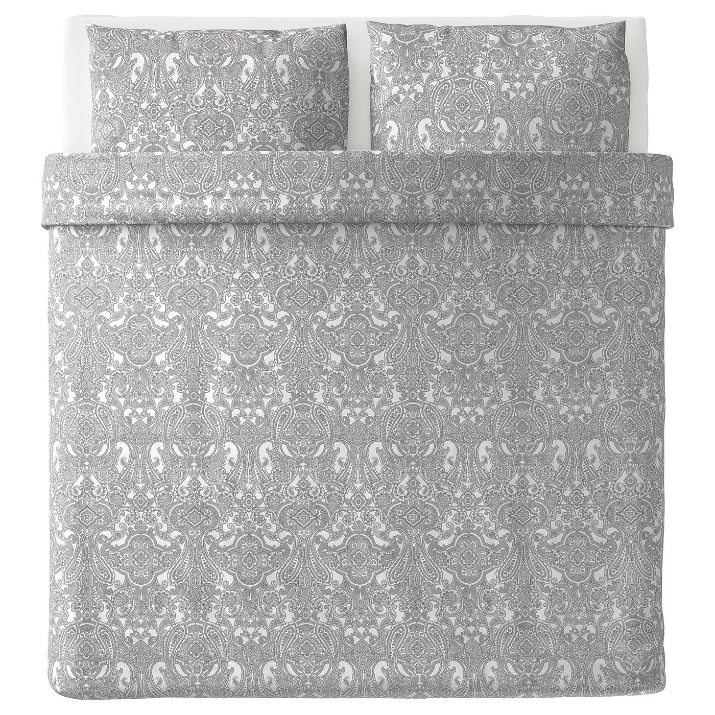 Jattevallmo Bettwascheset 3 Teilig Weiss Grau Ikea Deutschland