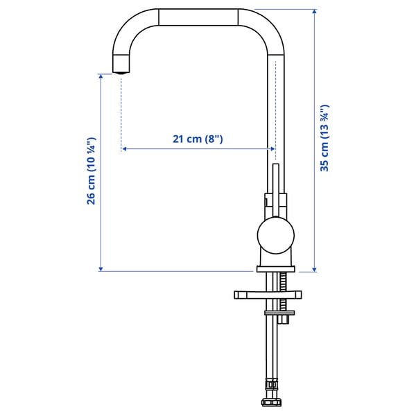 Abbildung mit Maßen für das Produkt: JUTTERN.