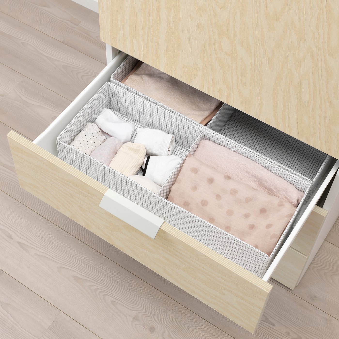 Thumbnail - IKEA KALBÅDEN Schublade weiß/glänzende Kiefernachbildung 60x57x20 cm