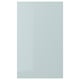 KALLARP hochglänzender grau-blauer Küchenschrank mit schlankem, modernem Design.