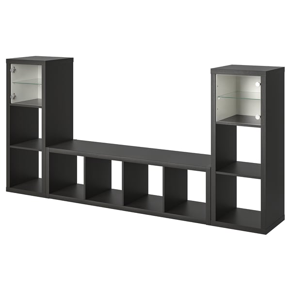 KALLAX TVKombination, schwarzbraun, 231x39x112 cm IKEA Deutschland