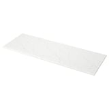 KASKER Maßarbeitsplatte, weiß/hellgrau marmoriert/Quarzkomposit, 1 m²x2.0 cm