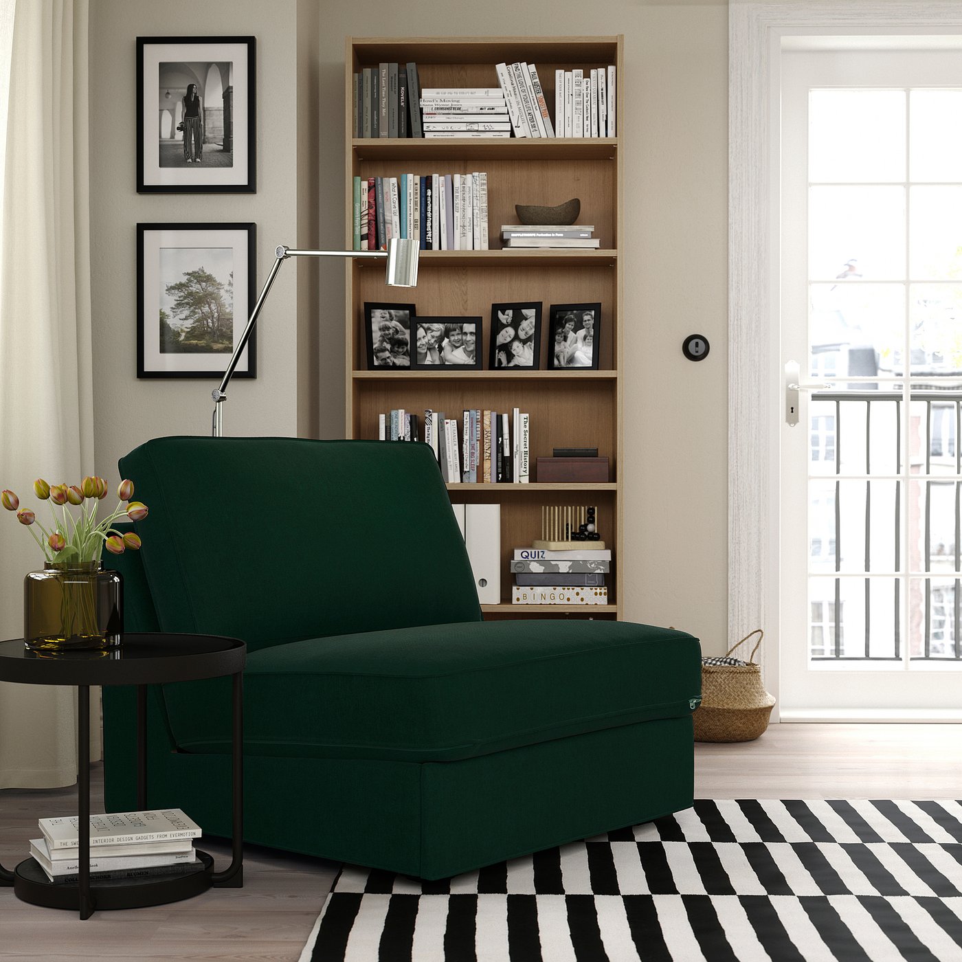 Thumbnail - IKEA KIVIK 1er-Bettsofa Tallmyra dunkelgrün Tallmyra dunkelgrün