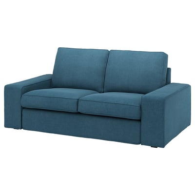 KIVIK Sofa, blaugrün, weich, tiefe Kissen, niedrige Armlehnen, abnehmbarer Bezug, einladend.