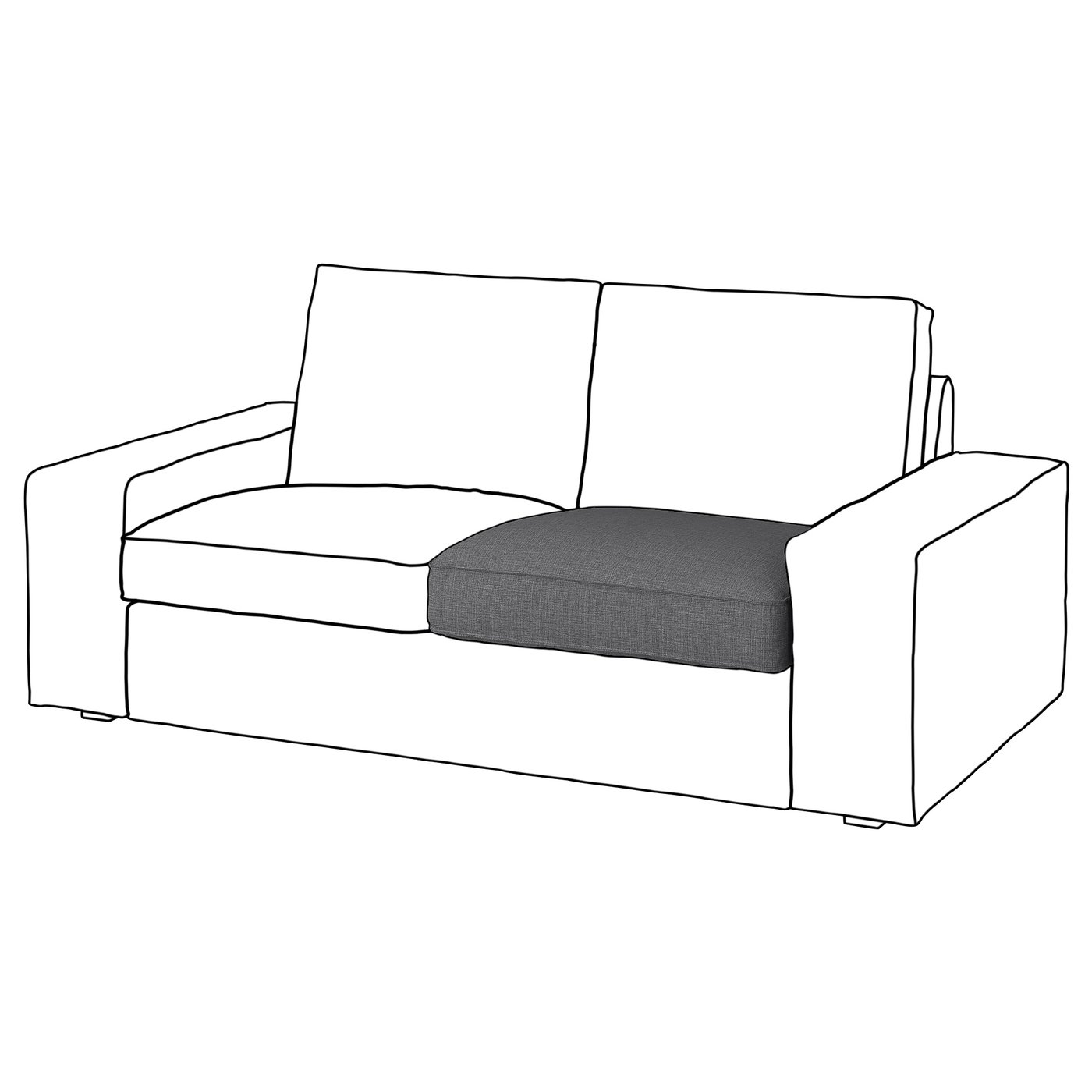 KIVIK Innenkissen f Sitzpolst 2er-Sofa - als Ersatz