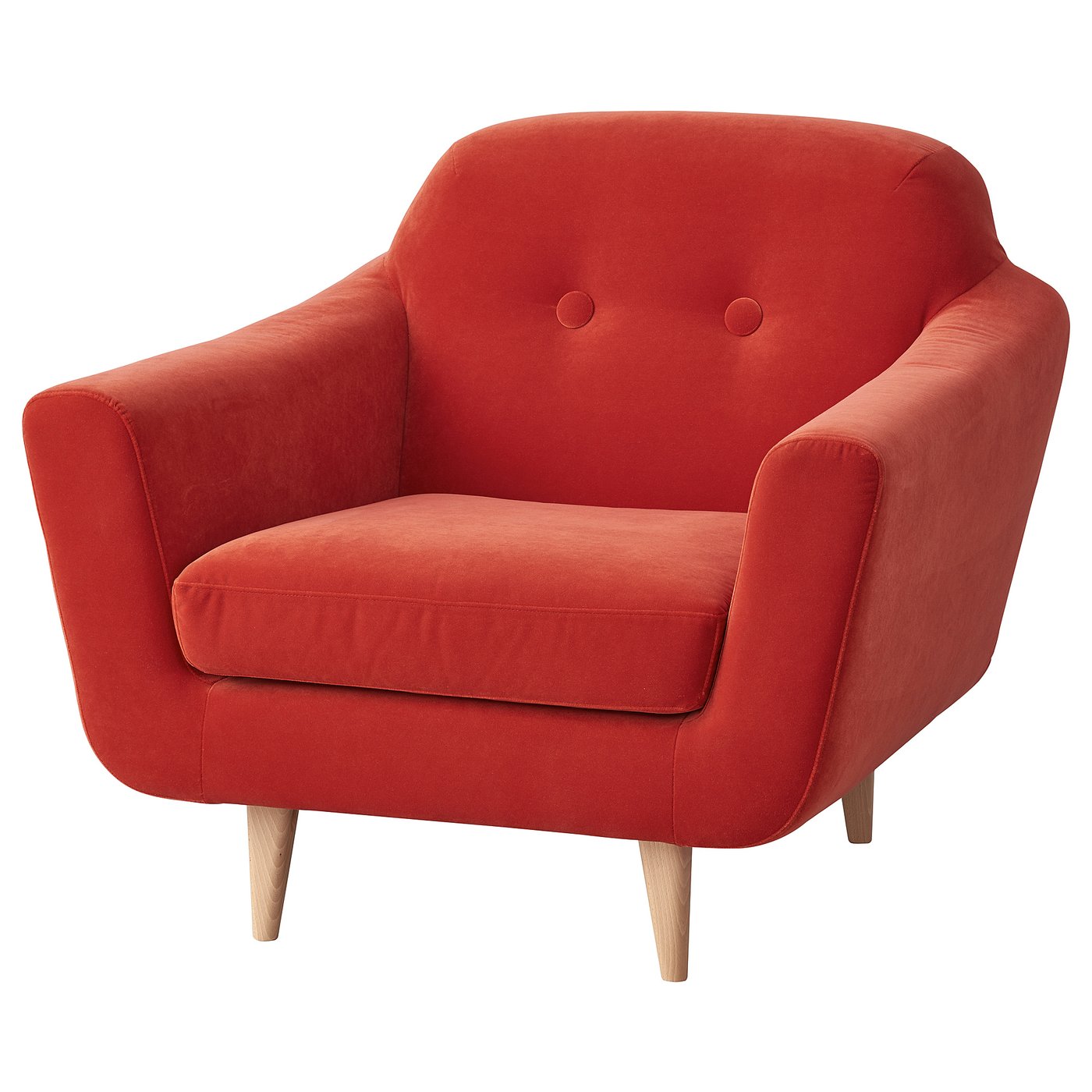 KLUBBFORS Sessel - Samt orange - IKEA