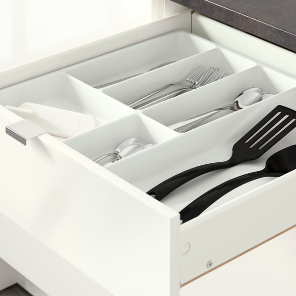 KNOXHULT Unterschrank mit Türen+Schublade - Hochglanz weiß ...