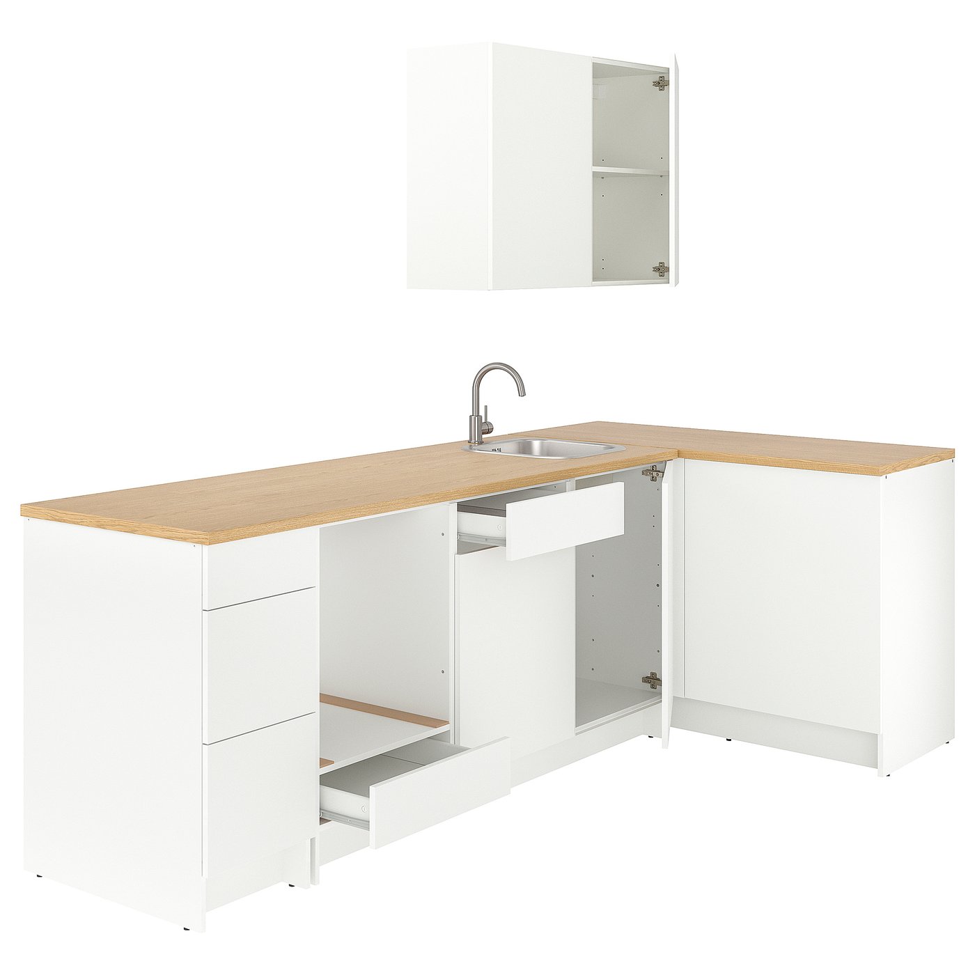 KNOXHULT Eckküche, weiß, 283x122x220 cm - IKEA Deutschland