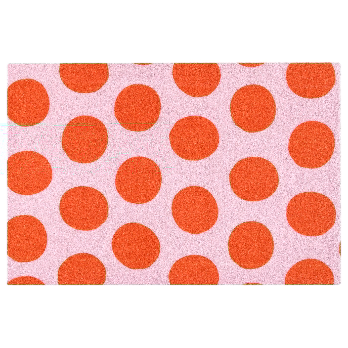 IKEA KÖRFÄLTSPIL Fußmatte rosa orange/Kreise