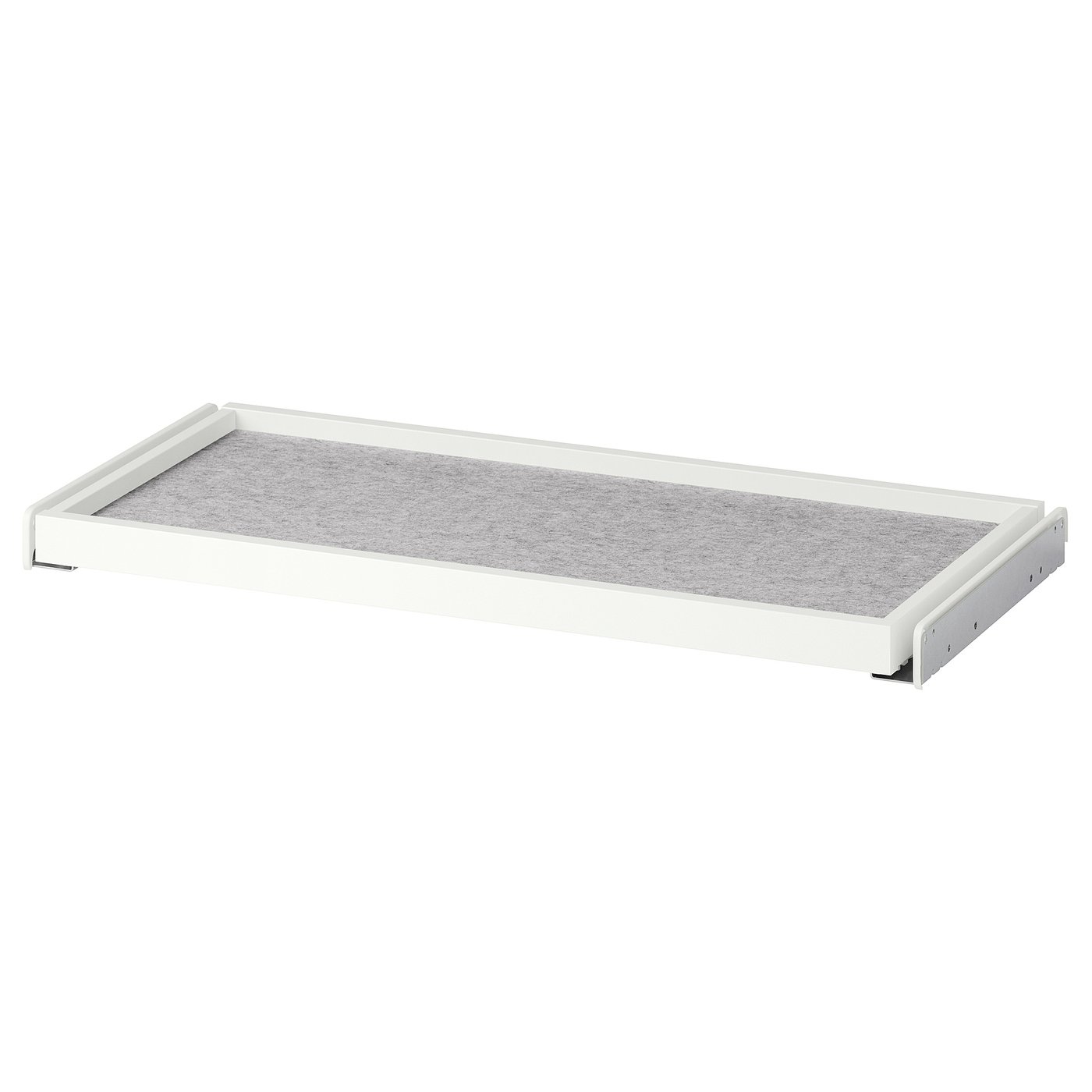 IKEA KOMPLEMENT Ausziehboden mit Schubladenmatte weiß/hellgrau 75x35 cm