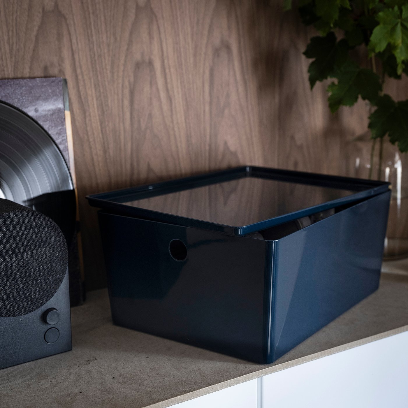 Thumbnail - IKEA KUGGIS Box schwarzblau 26x35x15 cm