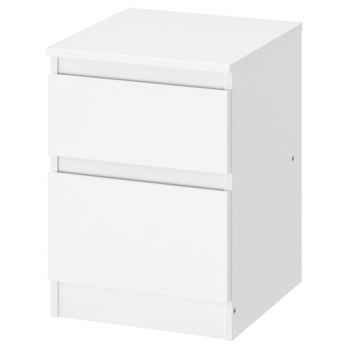 KULLEN Kommode mit 2 Schubladen - weiß 35x49 cm