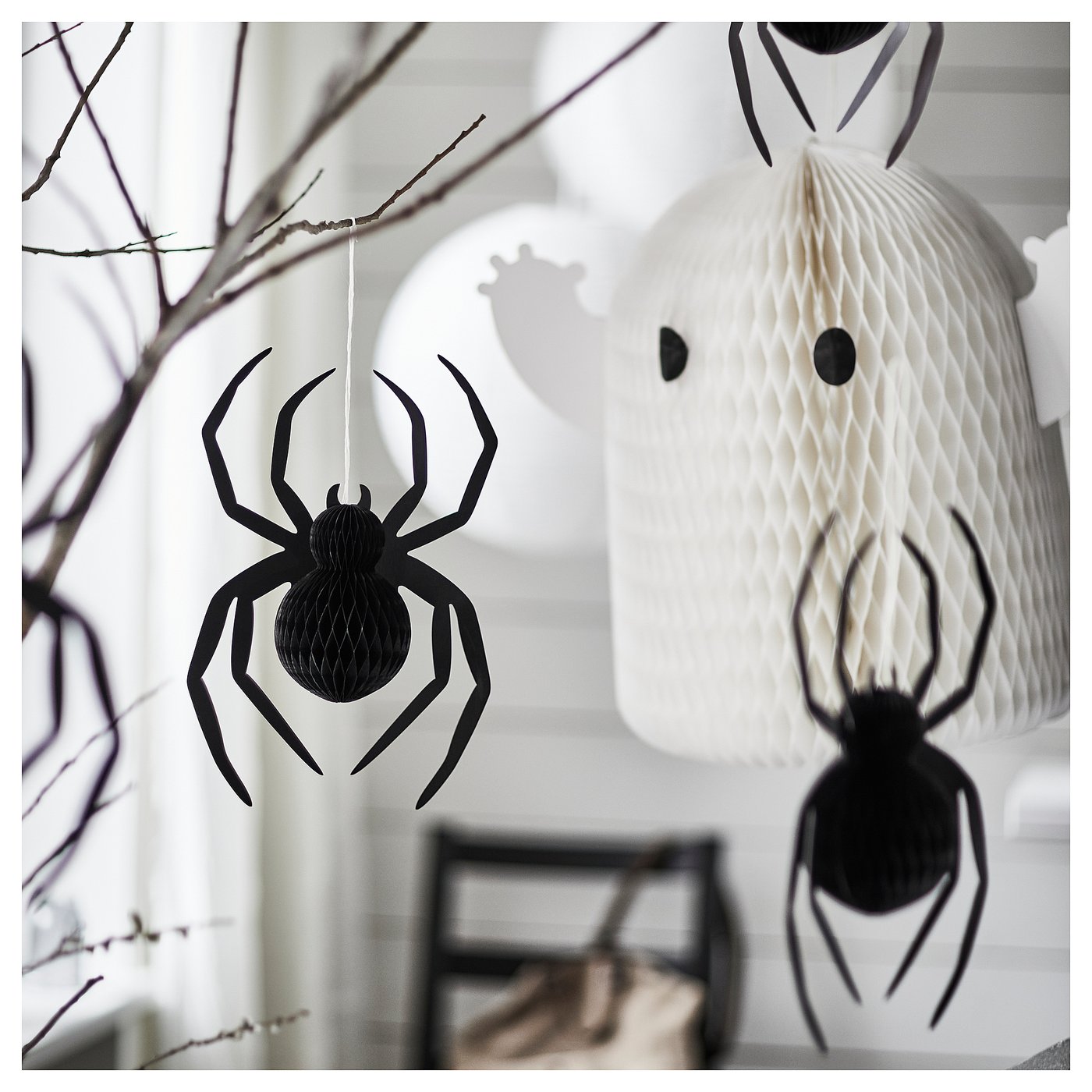 Thumbnail - IKEA KUSTFYR Hängedekoration Spinne schwarz