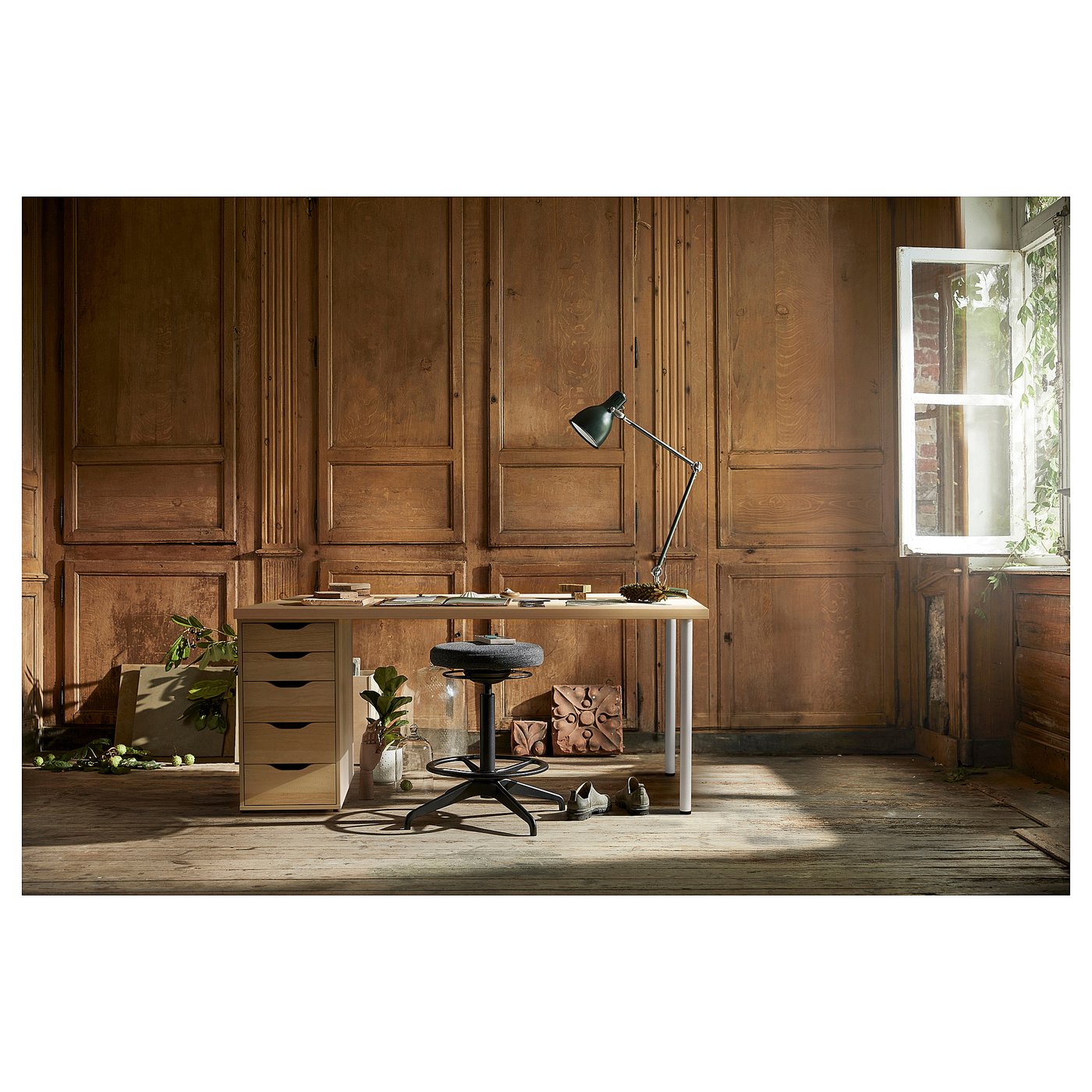 Thumbnail - IKEA LAGKAPTEN / ALEX Schreibtisch Eicheneff wlas/weiß