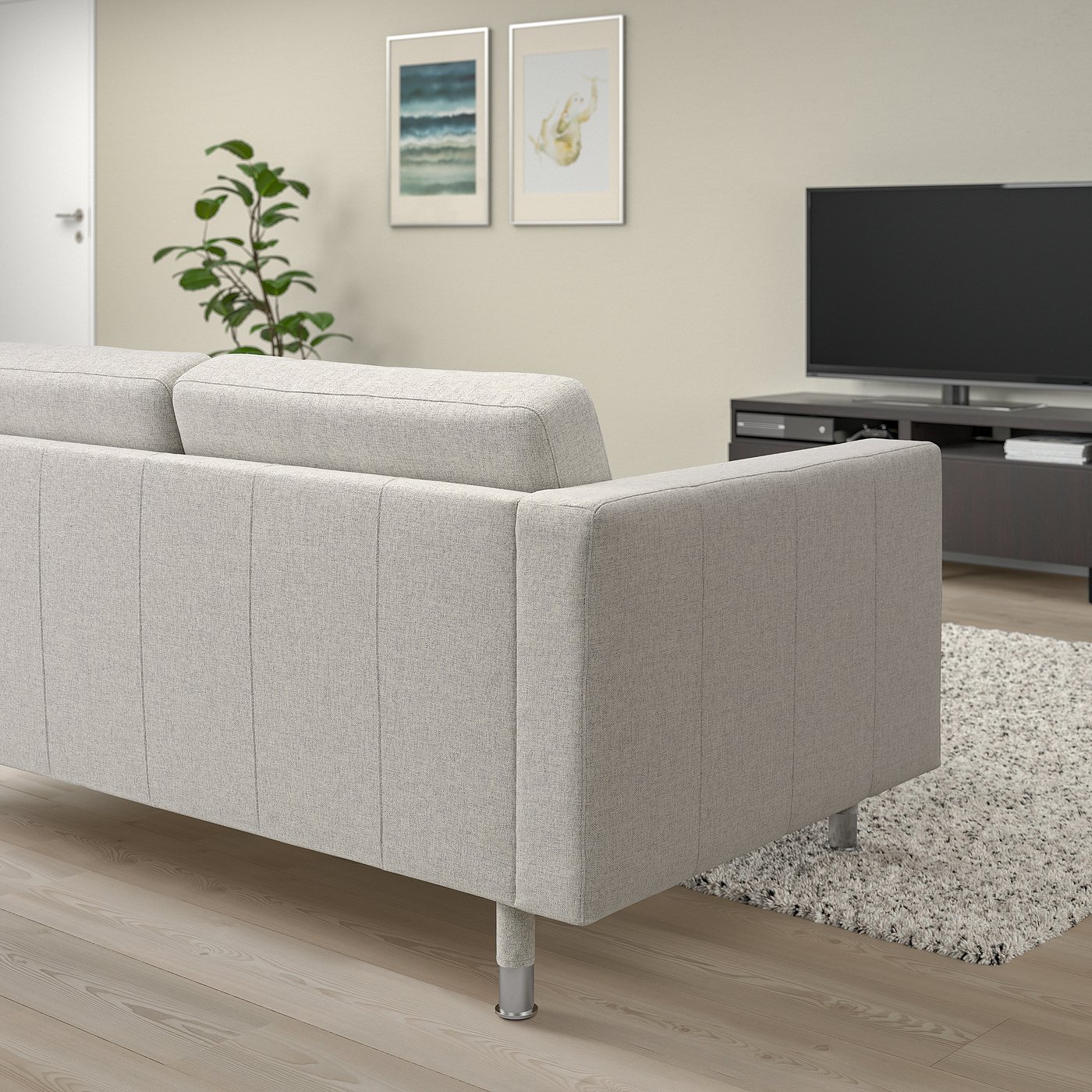 Thumbnail - IKEA LANDSKRONA 2er-Sofa Gunnared beige/Metall Gunnared beige