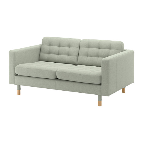 LANDSKRONA 2er-Sofa - Gunnared hellgrün, Holz - IKEA