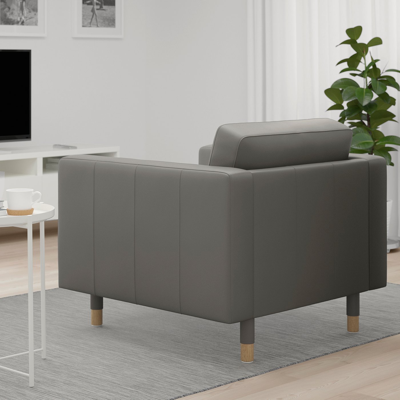 Thumbnail - IKEA LANDSKRONA Sessel Grann/Bomstad graugrün/Holz Grann/Bomstad graugrün