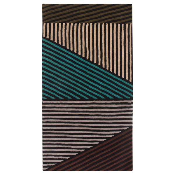 Lerbjerg Teppich Kurzflor Schwarz Weiss Grun Ikea Deutschland