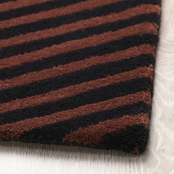 LERBJERG Teppich Kurzflor - schwarz/weiß, grün - IKEA ...