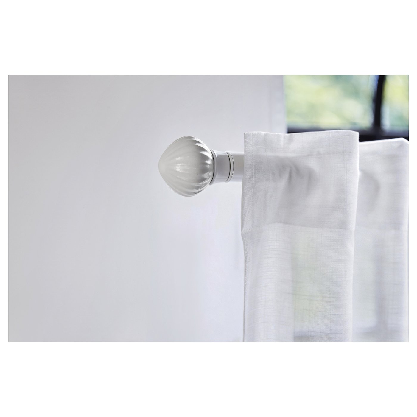 Thumbnail - IKEA LERBRONIA Endstück 2 Stück weiß/Keramik